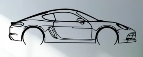 Porsche - 718 Cayman GTS (Wall) - Print Your Ride