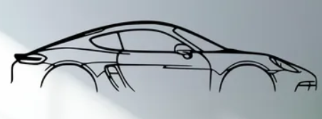 Porsche - 718 GTS 2022 (Wall) - Print Your Ride