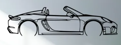 Porsche - 718 Spyder 2020 (Wall) - Print Your Ride