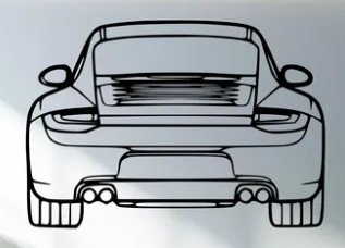 Porsche - 911 model 997 back