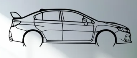 Subaru - WRX STI Limited With WIngs (Wall) - Print Your Ride