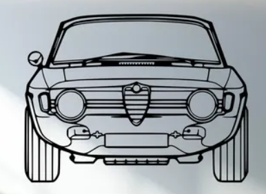 Alfa Romeo - Giulia 1967 Front - Print Your Ride