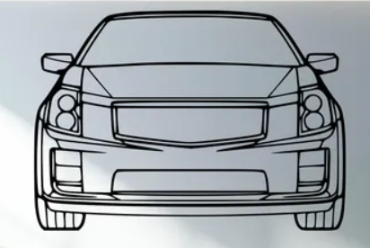 Cadillac - CTS V 2007 Front - Print Your Ride