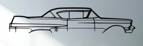 Cadillac - De Ville Coupe 1957 (Wall) - Print Your Ride