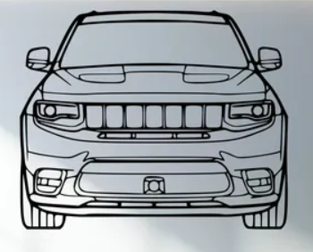 Jeep - Grand Cherokee SRT 2020 Front - Print Your Ride