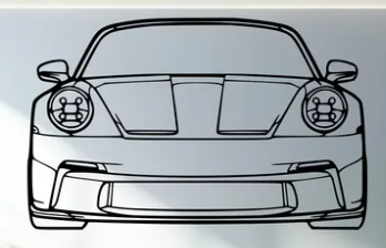 Porsche - 911 992 touring front