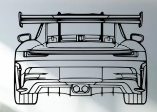 Porsche - 911 gt3 rs model 992 back